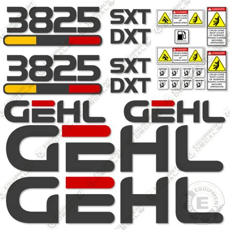 gehl 3825 skid steer decal|gehl 3310 decal kit.